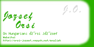 jozsef orsi business card